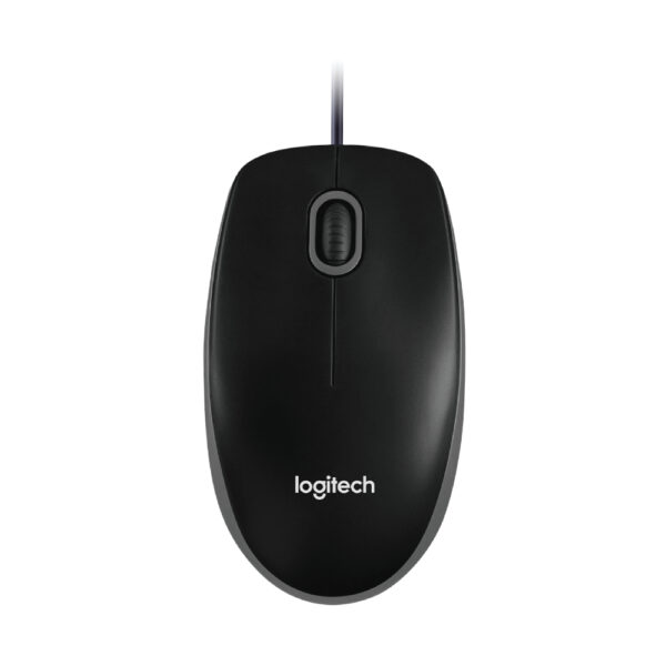 Ratón Logitech B100 en color negro. Un ratón con cable simple y confiable, ideal para el uso diario en el trabajo o en el hogar. Diseñado para brindar comodidad y precisión, ofrece un rendimiento óptico suave y una fácil navegación. El ratón Logitech B100 es una elección confiable y accesible para aquellos que buscan un dispositivo de apuntado básico y funcional.