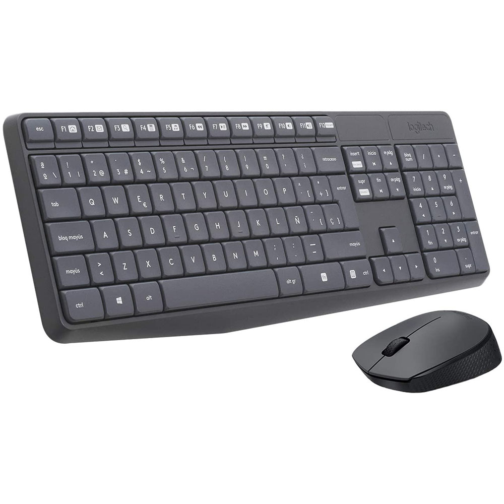 Teclado y ratón inalámbricos Logitech Wireless Combo MK235. Un conjunto versátil y confiable que ofrece una conexión inalámbrica estable y un rendimiento sólido. El teclado cuenta con teclas resistentes a derrames y un diseño compacto, mientras que el ratón proporciona precisión y comodidad. Perfecto para usuarios que buscan un conjunto inalámbrico de calidad para trabajar y navegar con facilidad.