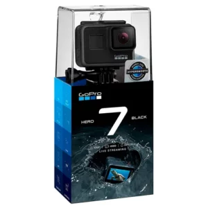 Cámara deportiva GoPro HERO7 Black, Vídeo 4k60, 12MP, HyperSmooth, Wi-Fi, GPS, Bluetooth, Negro