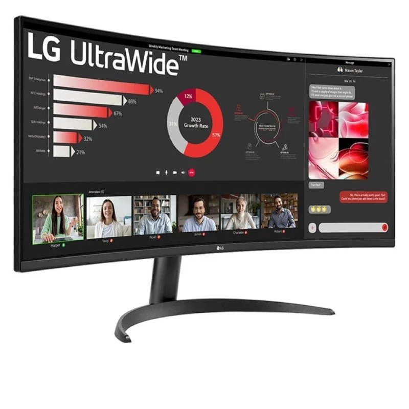 Monitor Profesional Ultrapanorámico Curvo LG 34WR50QK-B 34"/ WQHD/ Negro - Imagen 5
