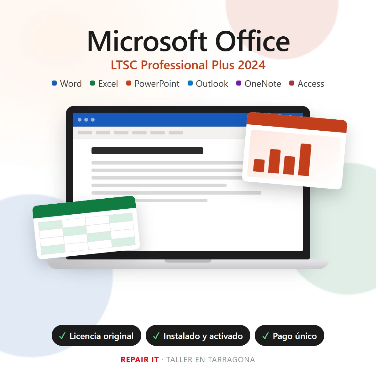 Microsoft Office LTSC Professional Plus 2024: Word, Excel, PowerPoint, Outlook, OneNote y Access